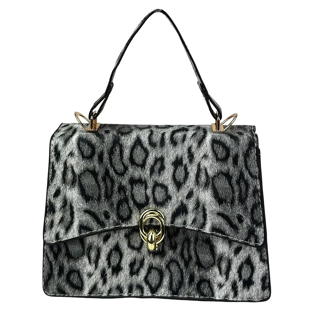 Женская сумка через плечо кросс-боди из экокожи Lilly P1-369-9075LG Серо-Леопардовый - фото 8