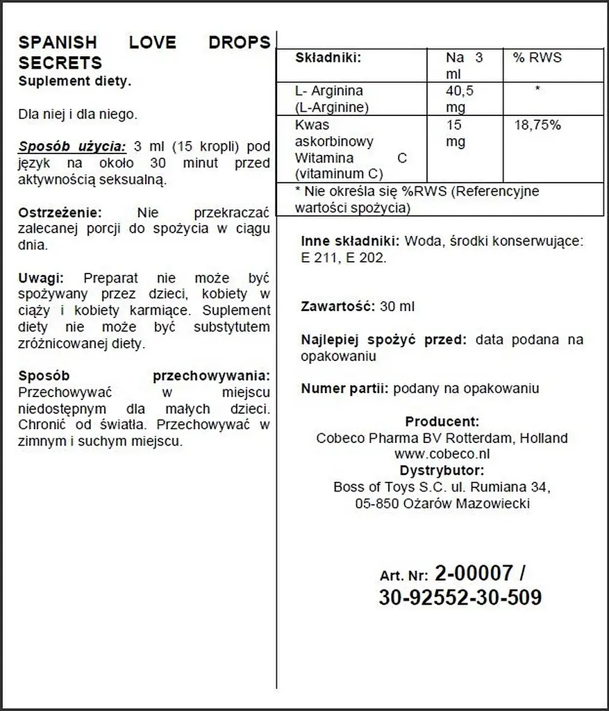 Краплі Cobeco Spanish Love Drops Secrets, 30 мл - фото 2