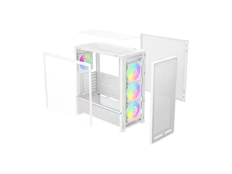Корпус OCYPUS Delta C70 ARGB White (DELTA-C70-WHG400XX-GL) - фото 8