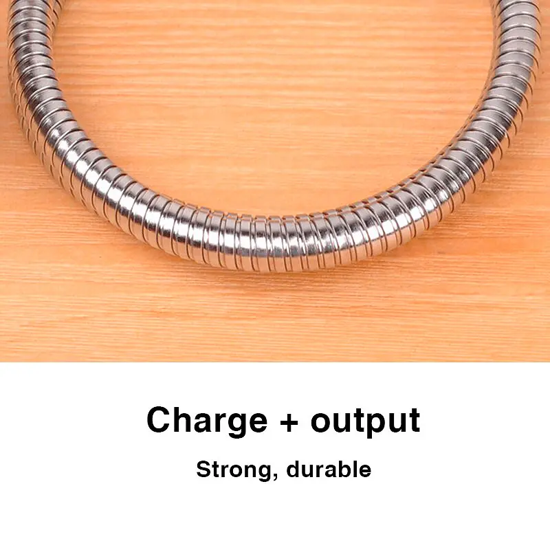 Кабель Lightning-USB Metal cable - ладонь 48см серо-черный провод лайтнинг шнур для зарядки айфона - фото 5