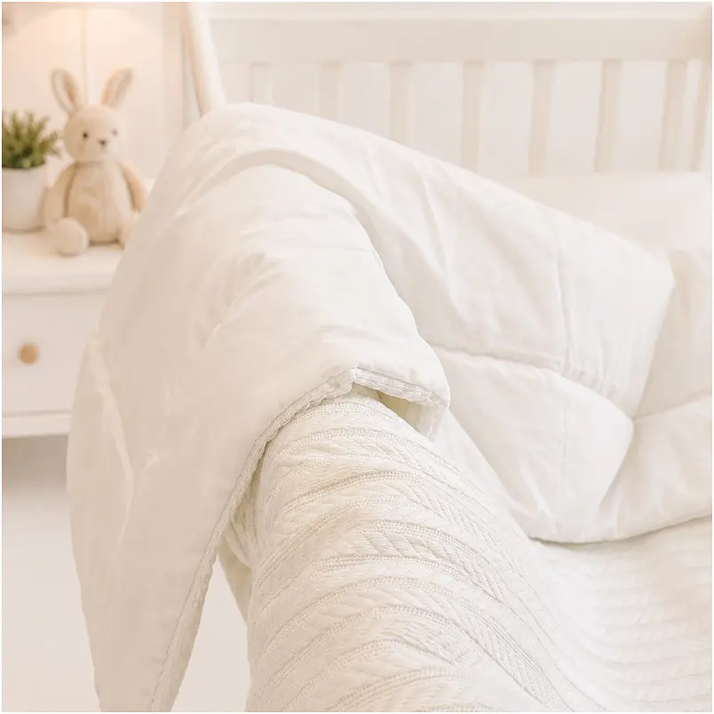 Плед дитячий MirSon Premium Pique White 90х110 см (2200013893592) - фото 3