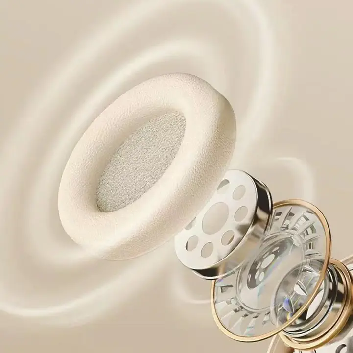 Бездротові накладні навушники MZ Sport C-6713 Bluetooth 5.3 MP3 FM-радіо 64 години роботи бежевий - фото 3