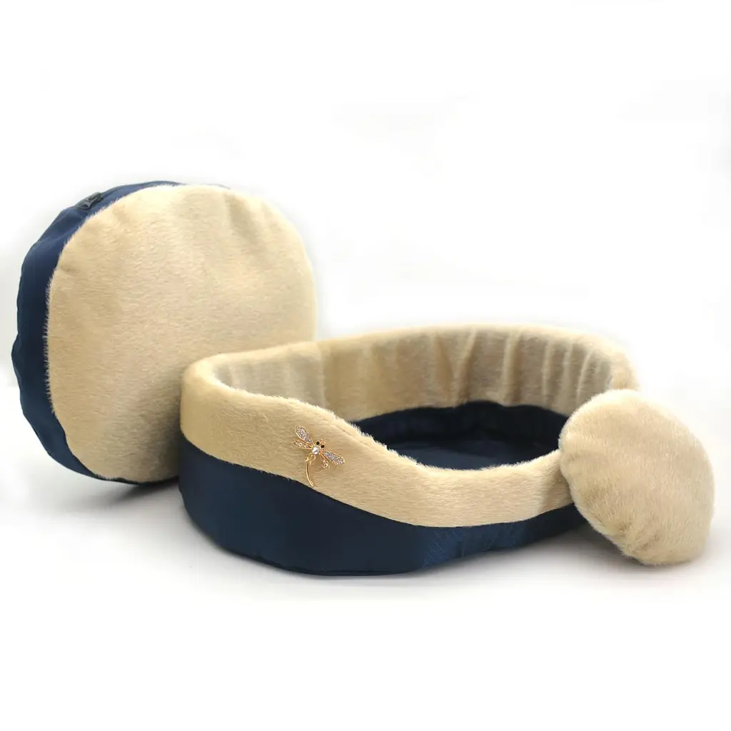 Лежак для собак та котів Zoo-hunt Хутро синє №8 660х890х165 мм - фото 2