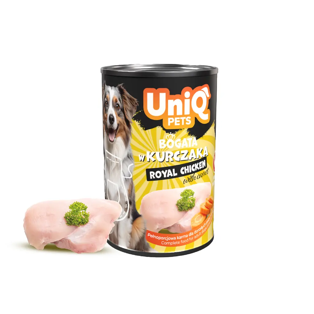 Консерви для собак UNIQ PETS DOG WET FOOD ROYAL CHICKEN з куркою, 375 г