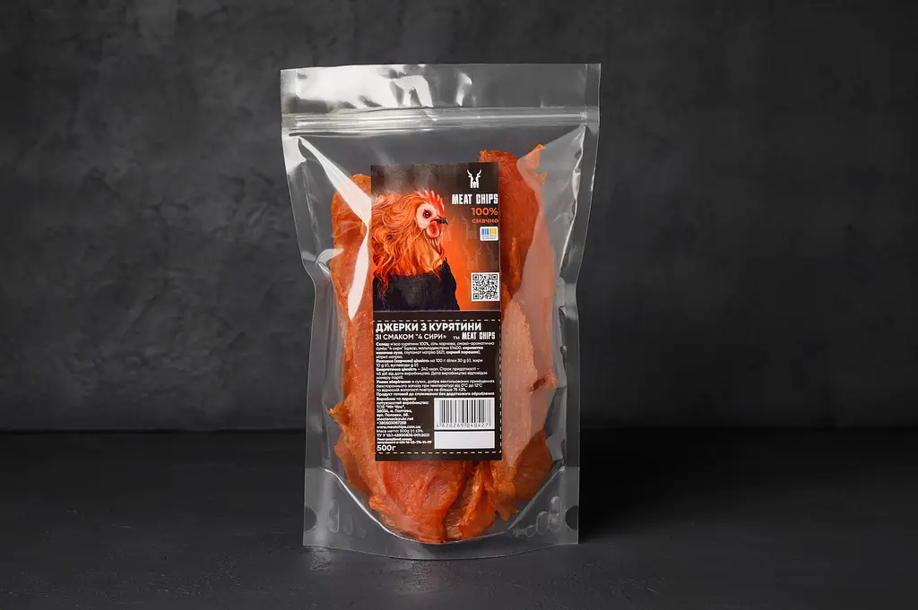 Джерки из курятины со вкусом "4 сыра" Meat Chips 500г - фото 4