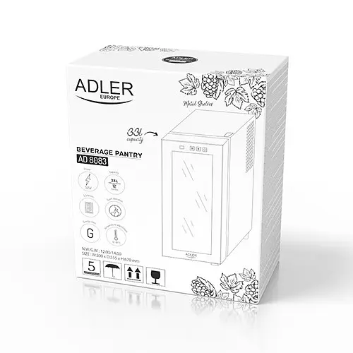 Холодильник винна шафа Adler AD 8083 33л - фото 9
