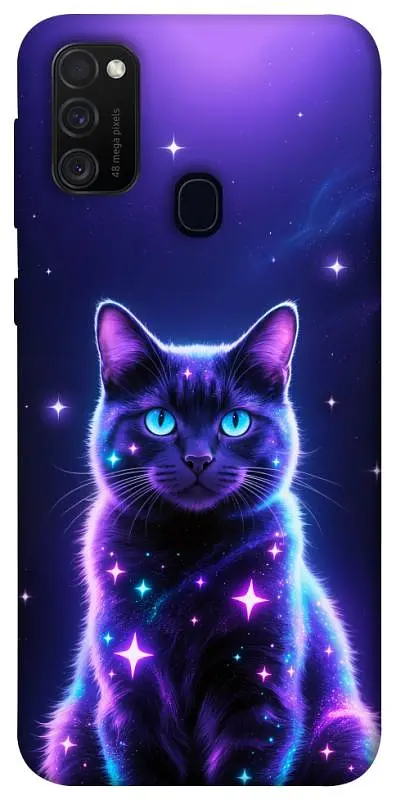 Чохол Demsky Galaxy purple cat для Samsung Galaxy M30s / M21