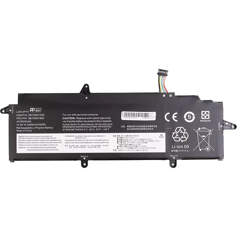 Акумулятор PowerPlant для ноутбуків LENOVO ThinkPad X13 Gen 2 (L20C3P72) 14.8V 3400mAh (NB482825) - фото 2