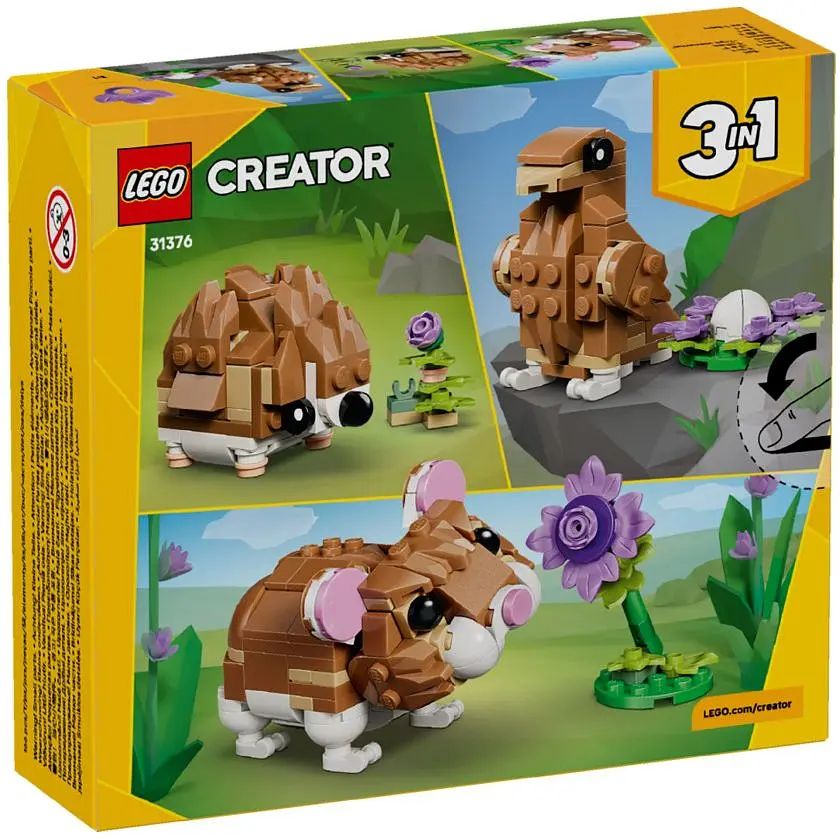 Конструктор LEGO Creator Чарівний хом'як з квіткою 166 деталей (31376) - фото 9