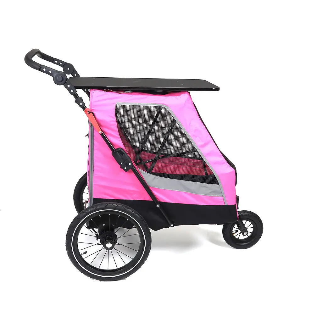Коляска для домашніх тварин до 35 кг Bestopet Люпосанчик BS-RL-02 Pink зі знімним столиком для грумінгу - фото 4