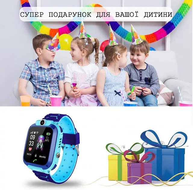 Смарт-годинник KID Watch Дитячий Розумний годинник GPS+WiFi з вологозахистом IP67 Синій з блакитним - фото 8