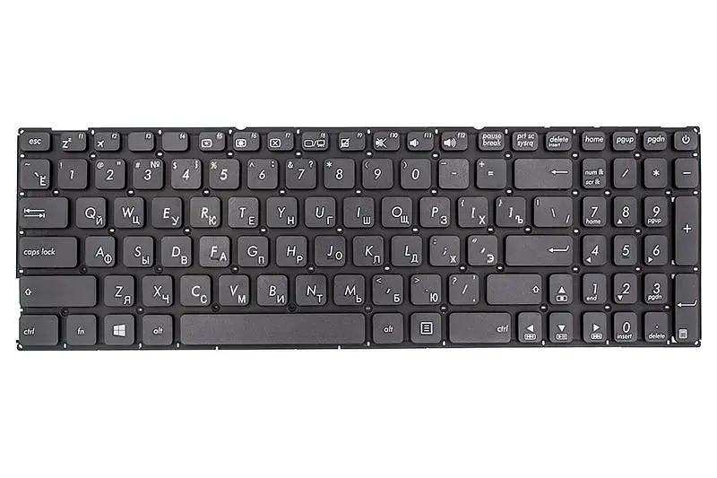 Клавiатура для ноутбука ASUS X541 series чорний, без фрейма (KB312597)