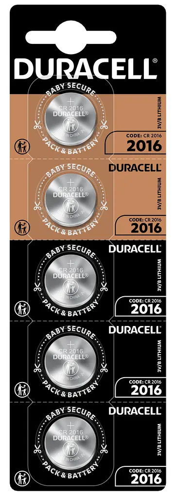 Батарейка Duracell DL2016 DSN уп. 1х5 шт. (6807089) - фото 2