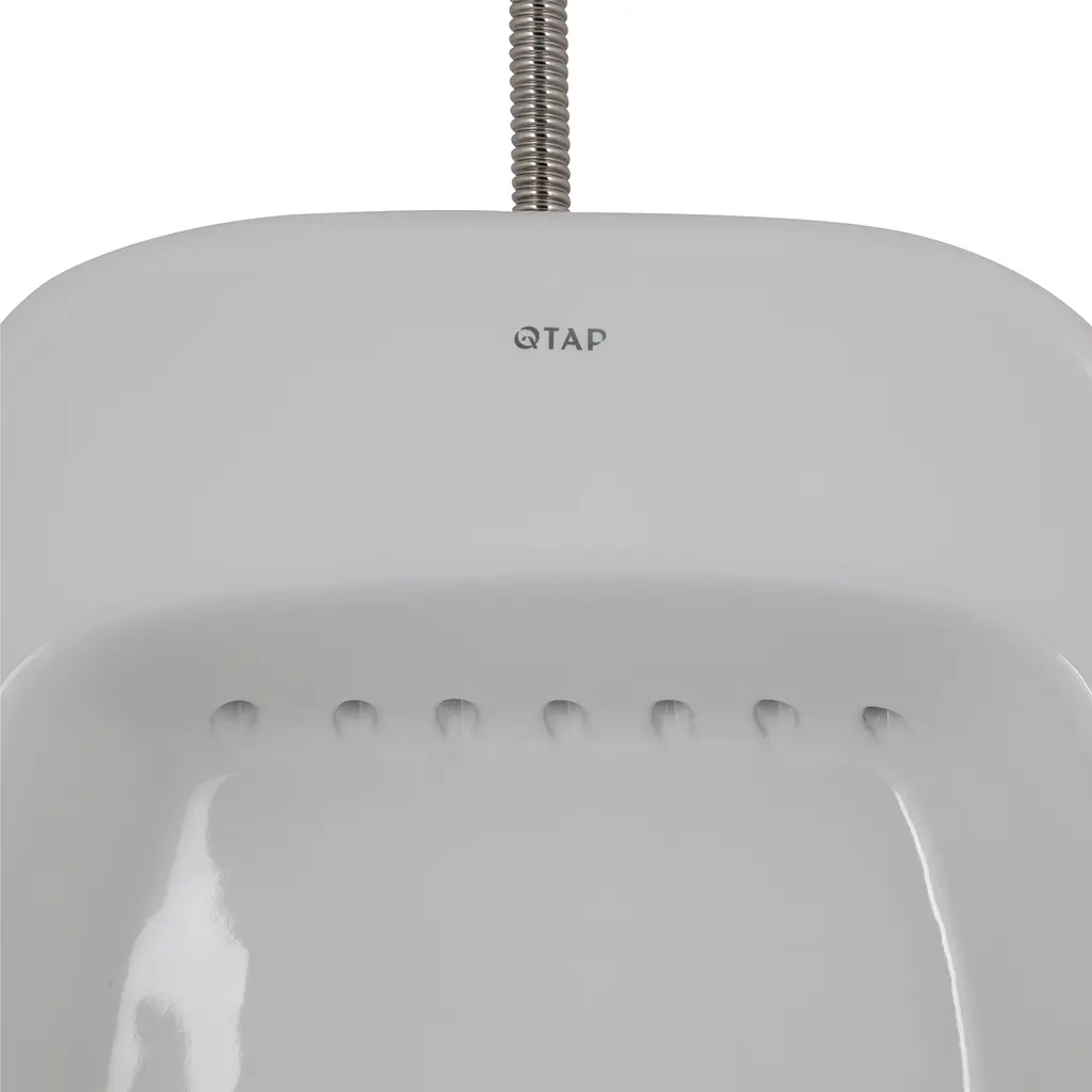 Пісуар підвісний Qtap Crow з краном-дозатором 390x330x660 White QT0588112HW, Білий - фото 4