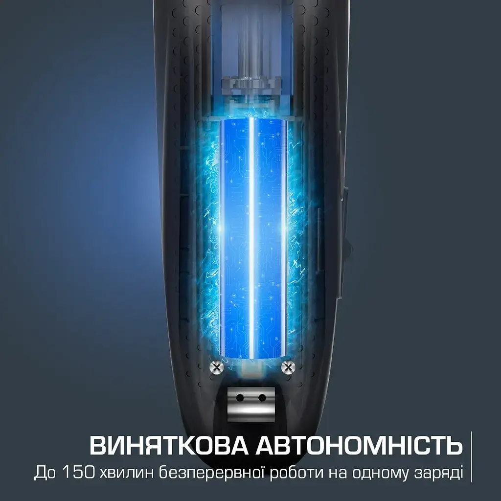 Машинка для стрижки Rowenta Barber Experience, для голови, мережа+акум., роторний мотор DC, насадок-12, нержавіюча сталь з покриттям DLC, синій - фото 10