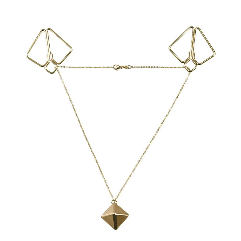 Затискачі для сосків з важким підвісом LOCKINK Nipple Clamps with Heavy Pendant, золотисті