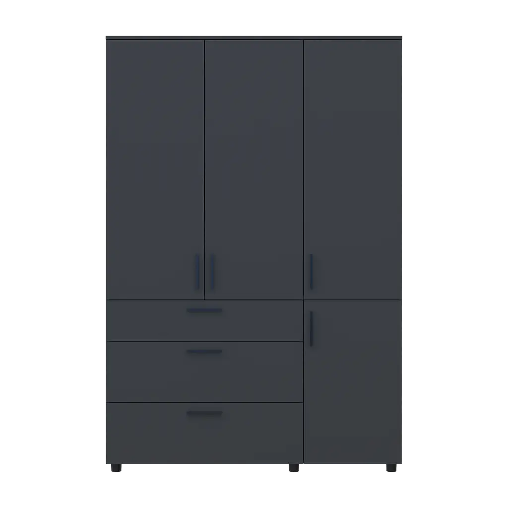 Шафа для одягу Doros Торн Антрацит 3 ДСП/3Ш (штанга) 135х51.6х200 (44900493) - фото 10