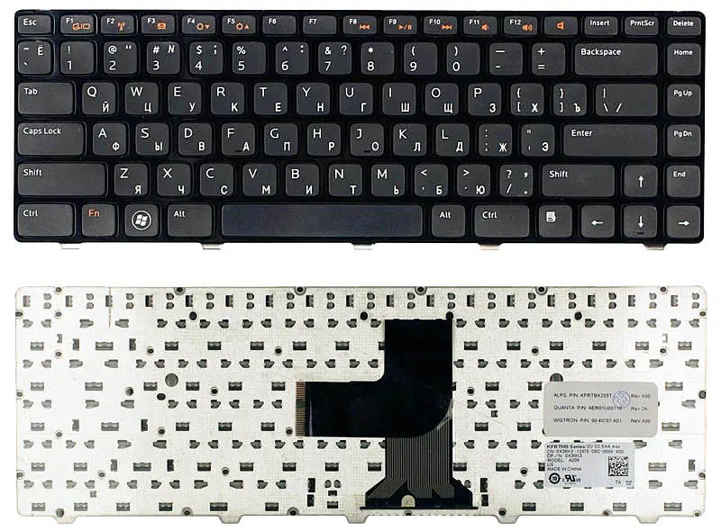 Клавіатура для ноутбука Dell Vostro 1440, 1450, 1540, 1550, 3450, 3550, V131, Inspiron 14R, 7520, N4050, N4110, M5040, M5050, N5050 - фото 3