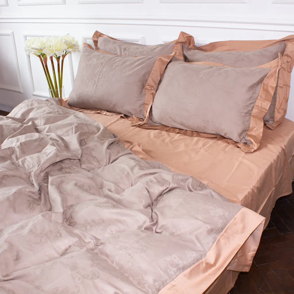 Постільна білизна MirSon Satin Жаккард Golden wheat 175х210 (2200005395523) - фото 2