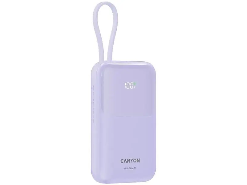 Зовнішній акумулятор (Power Bank) Canyon OnPower 101 10000mAh 22.5W Purple (CNS-CPB101PU) - фото 3