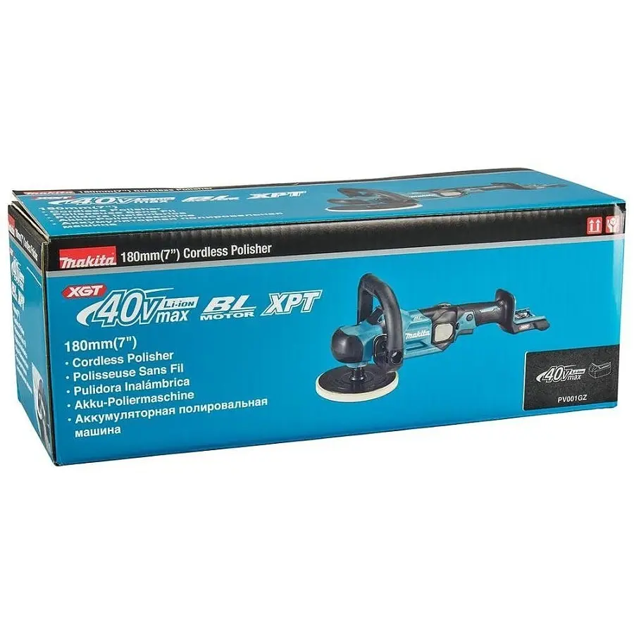 Шліфмашина полірувальна акумуляторна Makita PV001GZ (180 мм, 600-2200 хв-1, BL, XGT, без акумуляторів та зарядного пристрою) - фото 8