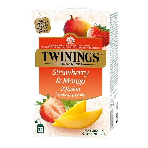 Чай Twinings фруктовий полуниця та манго 20 пакетиків