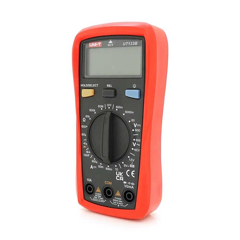 Мультиметр UNI-T UT133B Вимірювання: V (AC/DC), A (DC), Ω, C, NCV. Функції: продзвонювання, тест діодів, перевірка батарей - фото 4