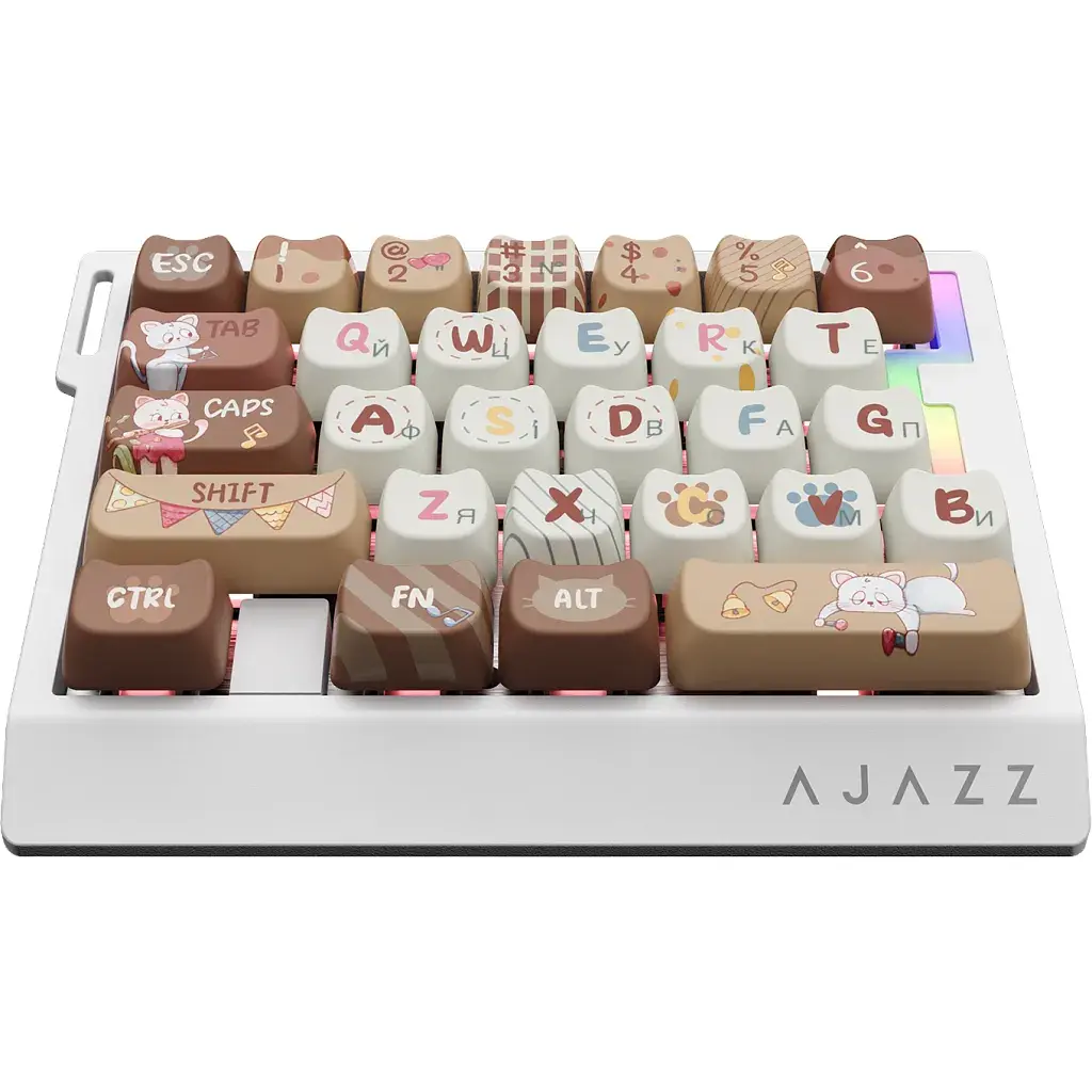 Клавіатура Ajazz AK029 Meow Magnetic Switch USB UA Beige (AK029-M-Y) - фото 2