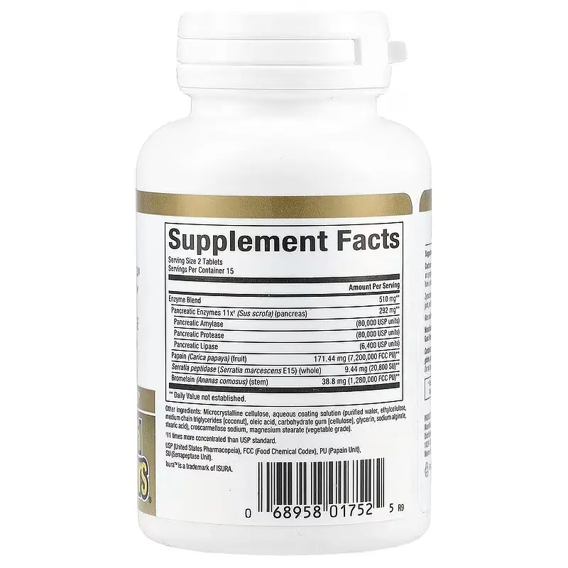 Ферменти подвійної концентрації Zymactive Double Strength Natural Factors 30 таблеток - фото 2
