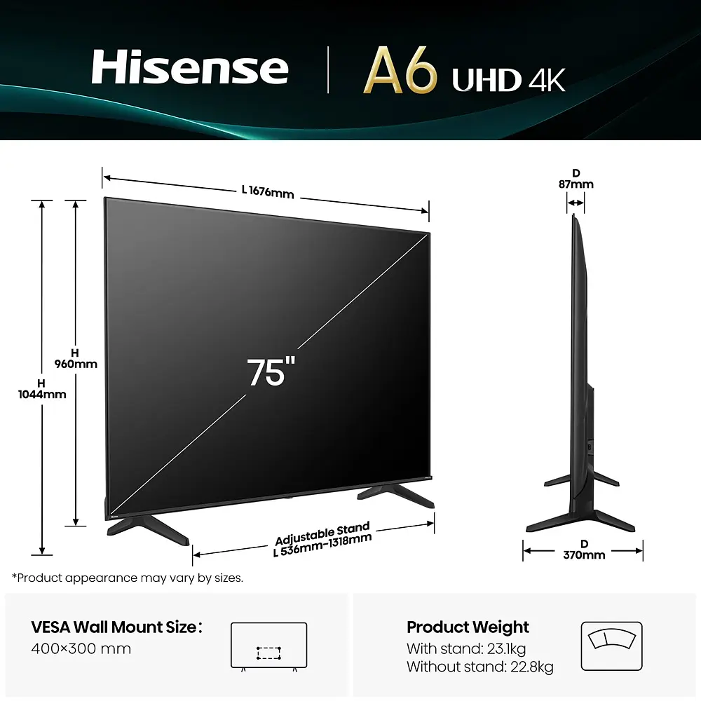 LED-телевізор Hisense 75A6Q (7134236) - фото 2