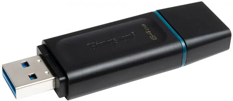 USB Flash Kingston DT Exodia USB 3.2 64GB Black/Teal - фото 2