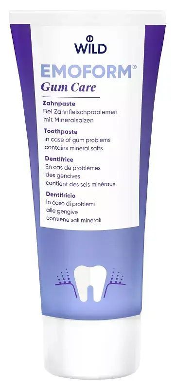 Зубна паста EMOFORM Gum Care, догляд за яснами, з мінеральними солями, 75 мл