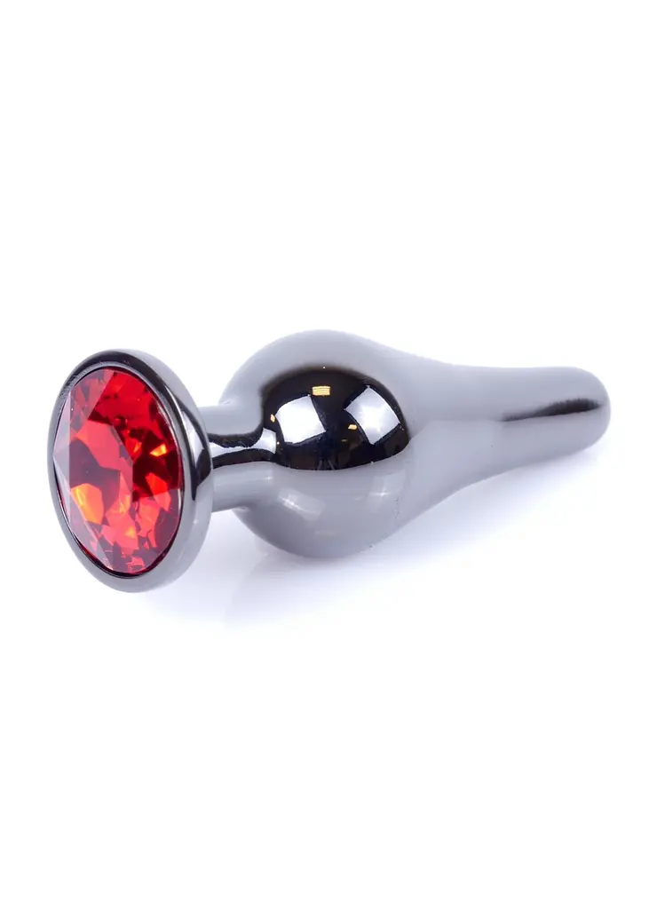 Анальная пробка Jewellery Dark Silver BUTT PLUG Red Boss Series 64-00055 98245 - фото 6