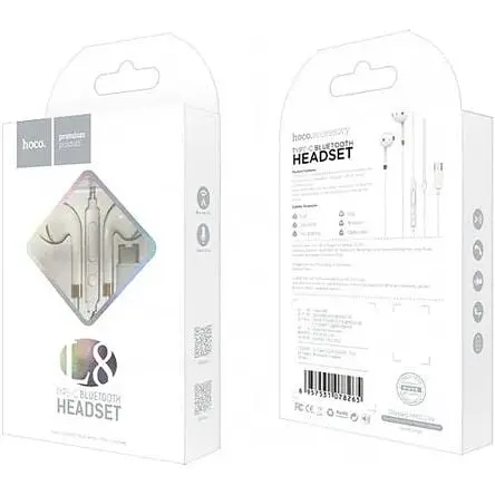 Наушники Hoco L8 беспроводные Bluetooth + Type-C коннектор штекер гарнитура - фото 4