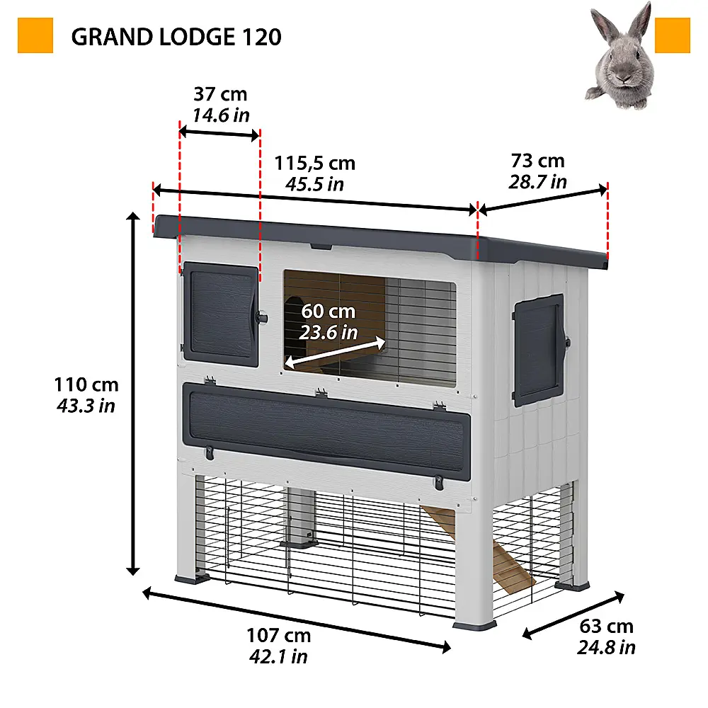 Клітка Ferplast Grand Lodge 120 для кроликів - фото 9