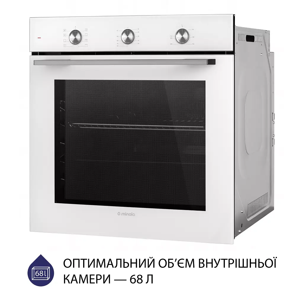 Духова шафа електрична Minola EO 684 WH - фото 4