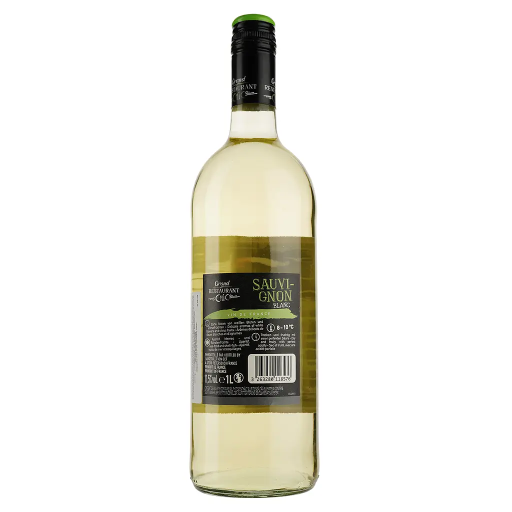 Вино Grand Restaurant Chic Sauvignon Blanc, біле, сухе, 11,5% 1 л - фото 2