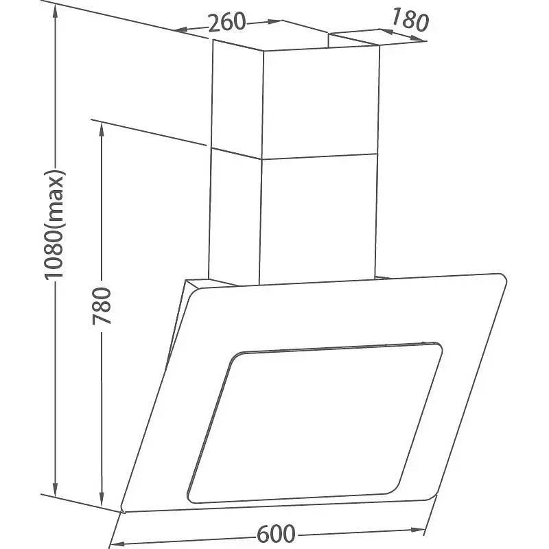 Вытяжка наклонная Pyramida NRX 60 (800) SR XGBL [142804] - фото 6