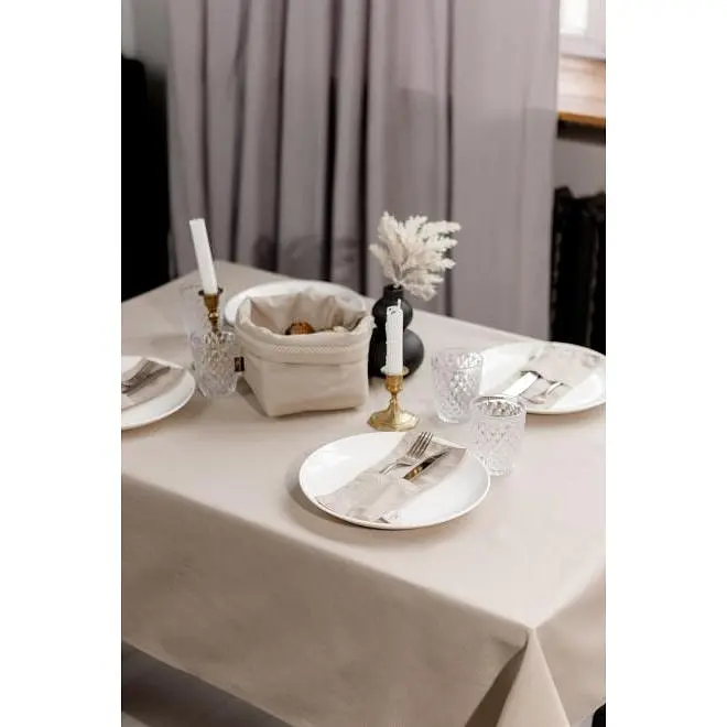 Скатертина Прованс RINO 220х134 см бежева (38577) - фото 5