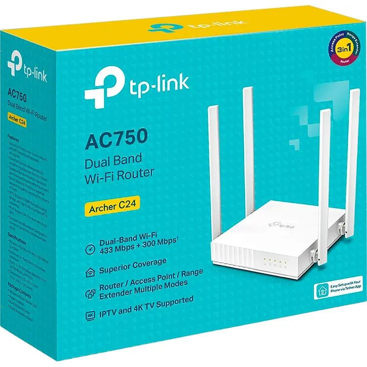 Бездротовий маршрутизатор (роутер) TP-Link Archer C24 [94890] - фото 4