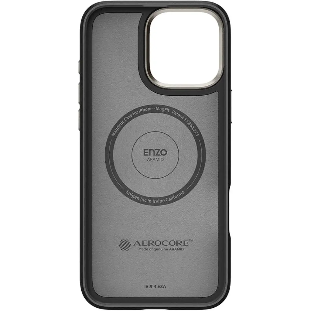 Чохол Spigen Enzo Aramid with MagSafe для Apple iPhone 16 Pro Max Black Natural (ACS08501) [117848] - фото 3