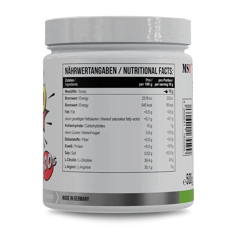 Передтренувальний комплекс MST Nutrition Amino Pump, 500 грам - Зелене яблуко - фото 2