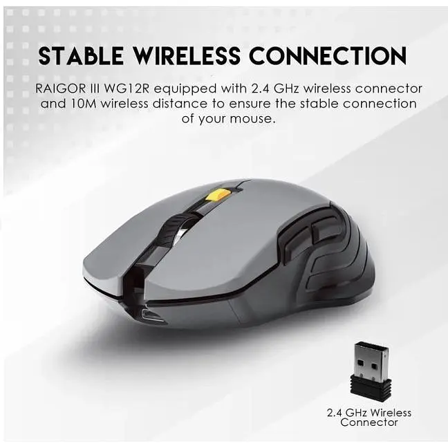 Ігрова бездротова миша Fantech WG-12R Raigor III PixArt 10G Black - фото 5