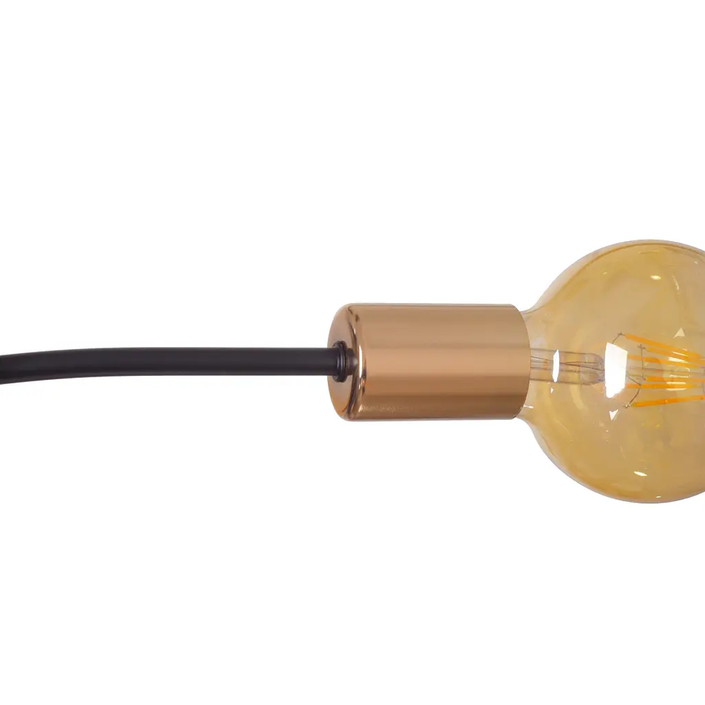 Люстра Brille потолочная лофт в спальню Е27 60W BK+G (BR-01 604C/5) - фото 2