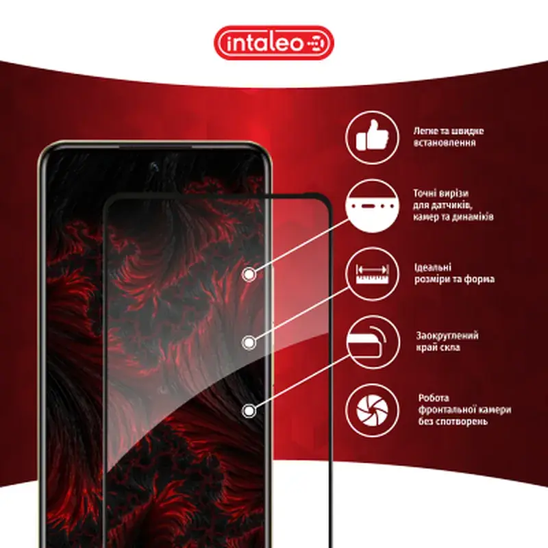 Скло захисне Intaleo Full Glue Infinix Hot 40 Pro Black (1283126589263) - фото 3