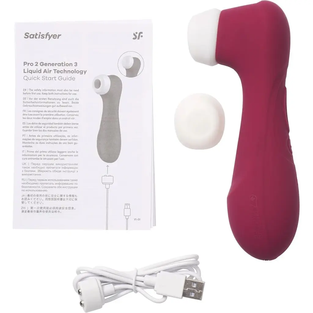 Вакуумний стимулятор Satisfyer Pro 2 Generation 3 with Liquid Air Wine Red (SO7772) [95326] - фото 11