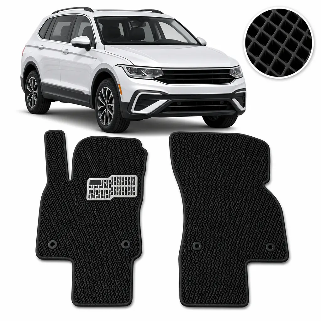 Килимки в салон передні EVA для Volkswagen Tiguan II USA Allspace 2015- з підп'ятником 2 шт