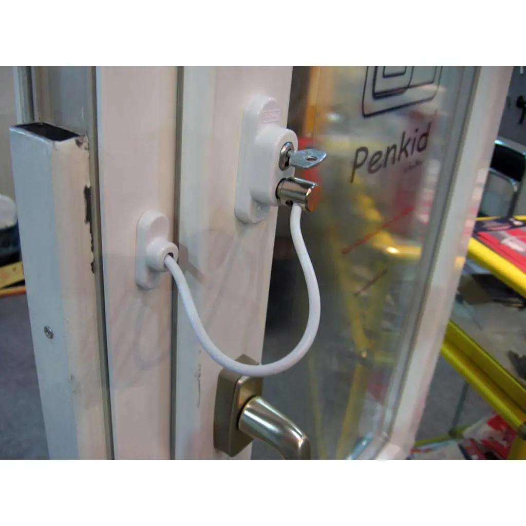 Замок безпеки із тросом Safety Lock SL1 Білий - фото 5