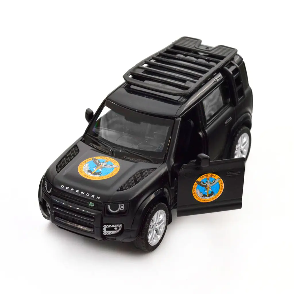 Автомодель TechnoDrive Шеврони Героїв Land Rover Defender 110 ГУР МО (250364M) - фото 8