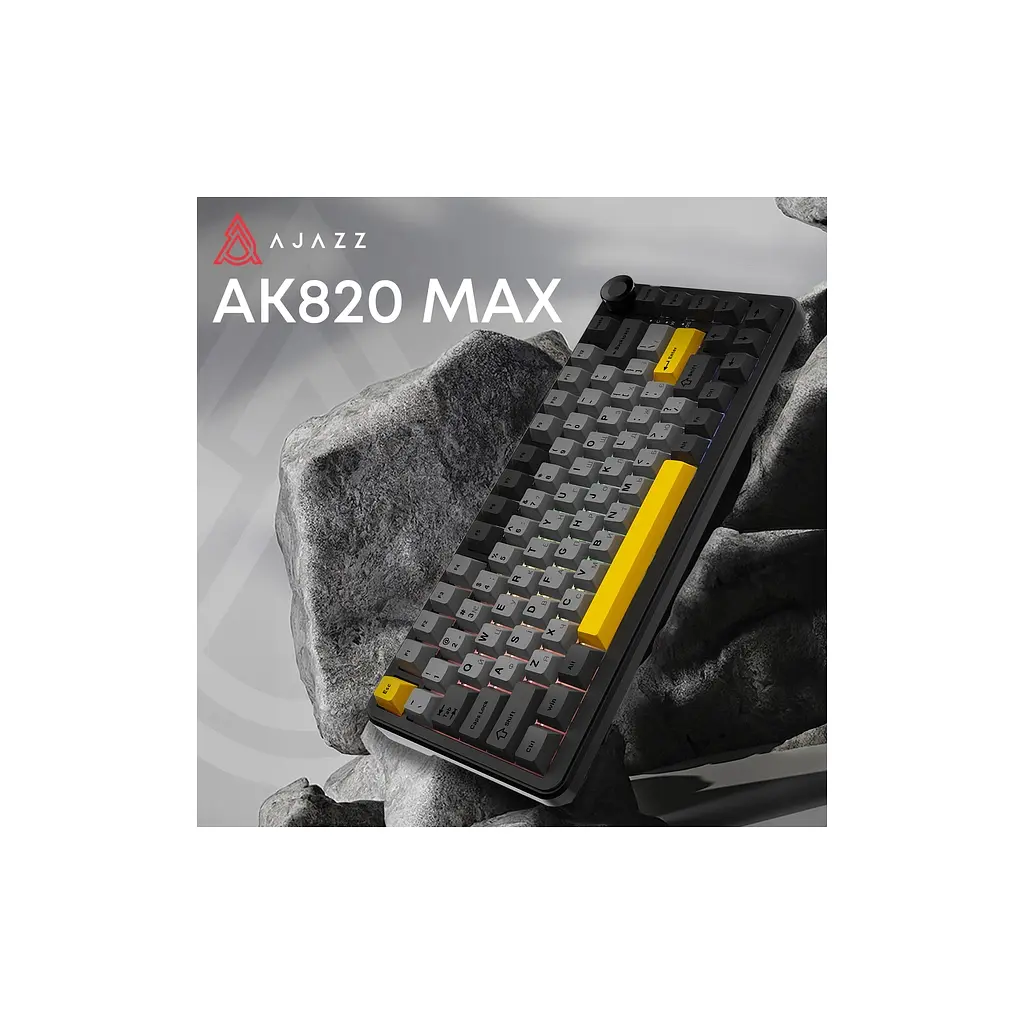 Клавіатура Ajazz AK820 MAX Magnetic Switch RGB USB Black (AK820MAX-WM-BGY) - фото 3